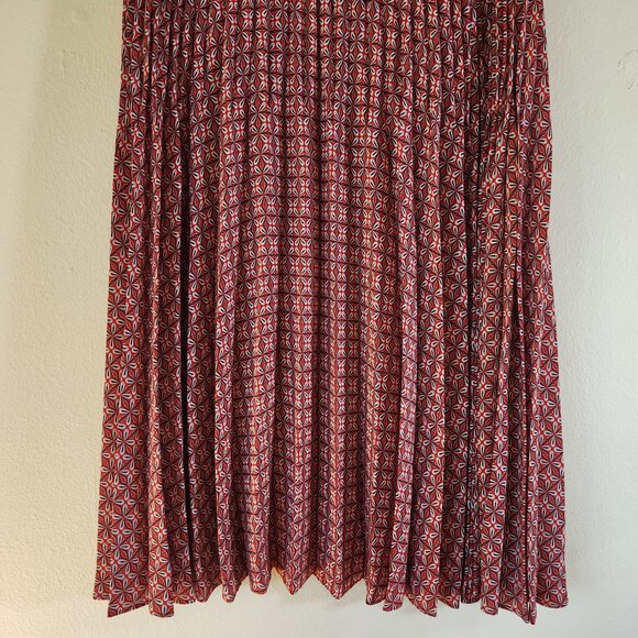 Max Studio Red, white, Blue pleated skirt, L NWT - Picture 7 of 15